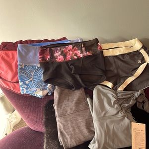 Lot of 6 Lululemon shorts & Align leggings size 2